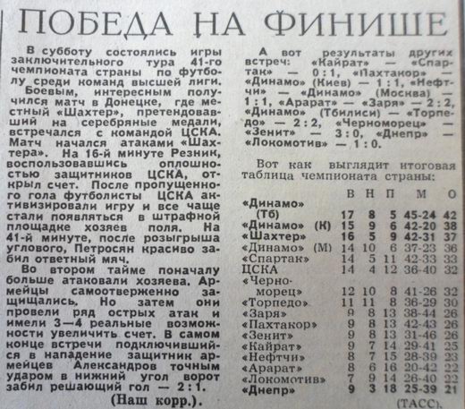 1978-11-11.Shakhter-CSKA
