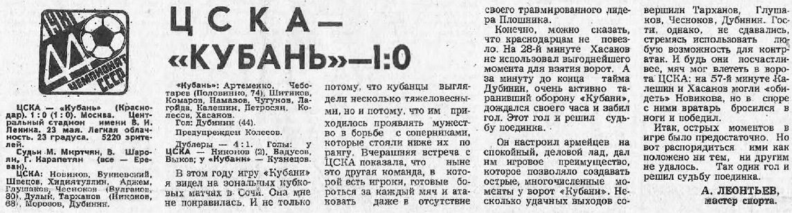1981-05-23.CSKA-Kuban