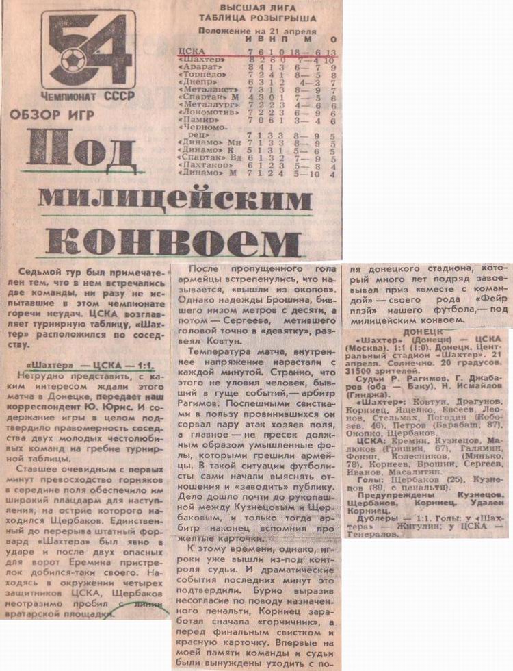 1991-04-21.Shakhter-CSKA