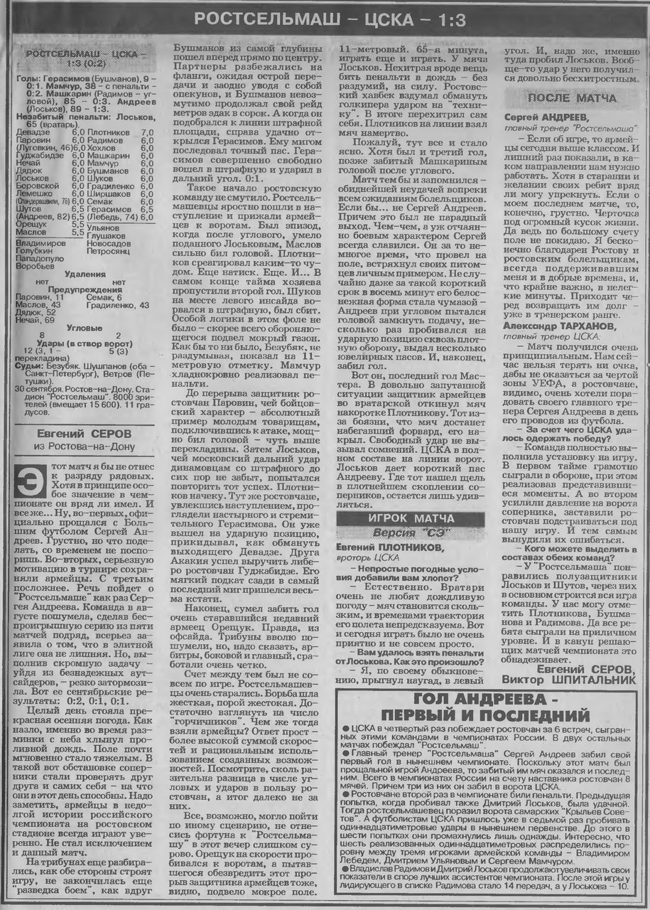 1995-09-30.Rostselmash-CSKA