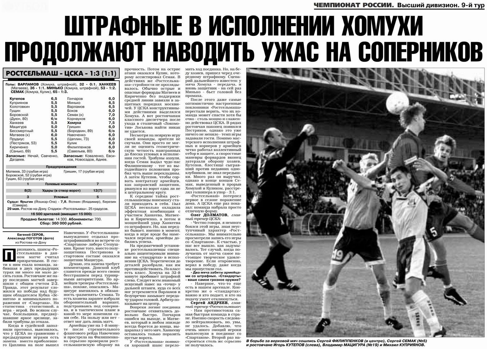 1999-05-29.Rostselmash-CSKA